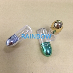 Casquillo colorido del metal de los envases de la cápsula del rinoceronte de Bottless de la píldora del plástico transparente para las tarjetas 3D