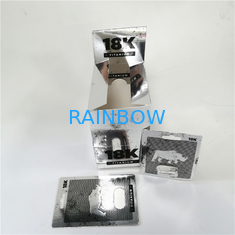 Caja de tarjeta de papel gris de plata modificada para requisitos particulares del oro del paquete de ampolla de la cápsula de la píldora de la etiqueta privada 18K