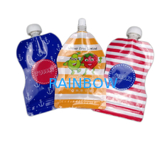 Bolsa de empaquetado del canalón reutilizable colorido con la cerradura doble de la cremallera para los alimentos para niños
