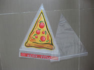 Bolso del sello del apretón del Ldpe del triángulo con las etiquetas engomadas para el ahorrador de la pizza, cierre de la cremallera