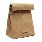 Bolsas de papel naturales modificadas para requisitos particulares para el acondicionamiento de los alimentos, bolsa llana de Kraft del papel de Brown