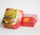 Caja de empaquetado grande de la caja de papel de la hamburguesa de Biodegradble para la hamburguesa