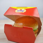 Caja de papel por encargo para Burger King que empaqueta, caja de papel de la hamburguesa para el restaurante