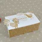 Caja impresa logotipo del pollo de las palomitas, caja de papel disponible para los alimentos de preparación rápida