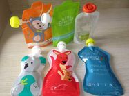 Bolsa colorida del canalón de los alimentos para niños que empaqueta con la cremallera reconectable