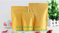 Bolsas de papel de Brown Kraft de las promociones con la ventana/las bolsitas de té termosoldables de Doypack