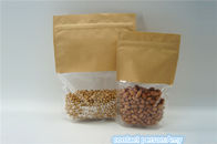 Ziplock que se puede volver a sellar del papel de Kraft se levantan bolsas/bolsas del acondicionamiento de los alimentos