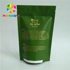 El bolso de empaquetado blanco alineado del té verde de Matt del papel de aluminio con la cremallera crea para requisitos particulares