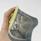MOQ personalizado 200pcs Bolsa de seguridad de cierre de cremallera para proteína de suero de leche en polvo bolsas de embalaje de alimentos para mascotas