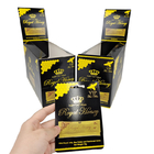¡Vacío! Impresión personalizada de alto nivel de papel de exhibición caja de papel tarjetas de papel superficie negra brillante caja de papel para Royal Honey Packa