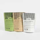 Papel Kraft biodegradable a medida Bolsas de embalaje con cerradura por cremallera para té y café en polvo