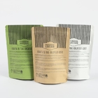 Papel Kraft biodegradable a medida Bolsas de embalaje con cerradura por cremallera para té y café en polvo