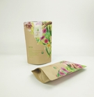 Bolsas de papel Kraft biodegradables personalizadas para mascotas, golosinas para alimentos, bolsas de embalaje comestibles con ventana y cerradura, de grado alimenticio