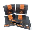 Embalaje de botellas de miel de papel de lujo en cartón Embalaje de caja de miel ondulada elegante en negro