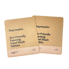 Logotipo personalizado Bolsas de papel kraft biodegradable 100% para alimentos en polvo Nueces comestibles Embalaje Bolsa de té delgada vacía
