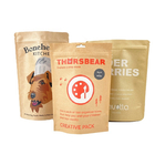 Bolsa de papel 100% biodegradable y a prueba de olor Para mangos en polvo Nueces de té Bolsas de alimentos para mascotas Bolsas de papel Kraft blanco