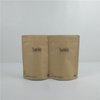Bolsa de pie con cremallera, sello térmico impresa bolsa de papel Kraft biodegradable para alimentos