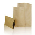 Bolso de empaquetado modificado para requisitos particulares frente claro del sello lateral de la cerradura tres de la cremallera de las bolsas de papel para las nueces del caramelo