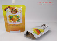 Bolsa reutilizable del canalón que empaqueta la categoría alimenticia plástica del apretón para el zumo de fruta