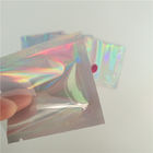 El arco iris que empaquetaba las bolsas de plástico selladas soldó la mini bolsa olográfica transparente de la joyería en caliente