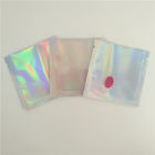 El arco iris que empaquetaba las bolsas de plástico selladas soldó la mini bolsa olográfica transparente de la joyería en caliente