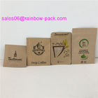 El embalaje Ziplock cubierto PE empaqueta los bolsos modificados para requisitos particulares bolsa de Kraft del tamaño de la bolsita de papel para el café/el té/el bocado
