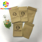 Impresión ULTRAVIOLETA tres bolsas de papel selladas lado del arte de la cremallera para el embalaje de la barra de chocolate