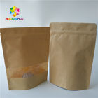 Los bolsos de empaquetado del sellado caliente del papel de Brown Kraft modificaron el tamaño para requisitos particulares para los granos de la galleta/de café