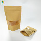 Bolso del bocado del papel de Kraft que empaqueta a prueba de humedad Ziplock de Mylar para los frutos secos del polvo que embalan