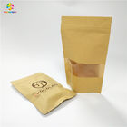 Bolso de encargo del bocado del té de la impresión que empaqueta el papel de Kraft Doypack orgánico con la ventana