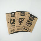 Bolsas plásticas que se puede volver a sellar que empaquetan el papel de aluminio amistoso de las bolsas de papel de CBD Eco Kraft dentro