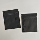 Incienso herbario de la bolsita negra libre reutilizable de Bpa que empaqueta bolsos brillantes de la cremallera del papel de aluminio