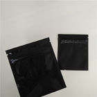 Incienso herbario de la bolsita negra libre reutilizable de Bpa que empaqueta bolsos brillantes de la cremallera del papel de aluminio