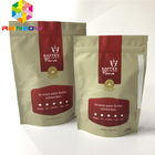 Bolsas plásticas de la comida del sellado caliente que empaquetan tamaño modificado para requisitos particulares que se puede volver a sellar de los bolsos de café