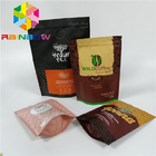 Bolsas plásticas de la comida del sellado caliente que empaquetan tamaño modificado para requisitos particulares que se puede volver a sellar de los bolsos de café