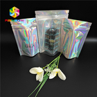 Bolsas de papel modificadas para requisitos particulares cremallera del holograma de Mylar para los productos de los cosméticos del pegamento de la pestaña