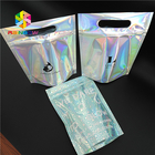 El holograma de empaquetado 3d de la bolsa plástica de la ropa del bikini material se levanta el bolso con la cremallera