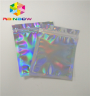 Plástico levántese el tamaño modificado para requisitos particulares embalaje de empaquetado cosmético de la cremallera del holograma del bolso