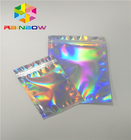 Plástico levántese el tamaño modificado para requisitos particulares embalaje de empaquetado cosmético de la cremallera del holograma del bolso