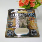 Rinoceronte de empaquetado 9K/7/12 de la tarjeta de la ampolla de la serie 3D del rinoceronte para la cápsula masculina de la píldora del aumento