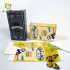 El logotipo de sellado caliente brillante brillante de la marca del OEM imprimió las cajas de tarjeta de empaquetado de la pestaña de los cosméticos del regalo de la caja de papel