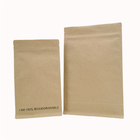 Bolsos de empaquetado biodegradables del papel de Kraft del bocado de la parte inferior plana