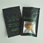 bolsa negra de impresión ULTRAVIOLETA de Kush Medical Cannabis Packaging Bag de los bolsos de las malas hierbas 1g con la ventana y la cremallera claras