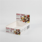 Caja de papel de la cartulina de la exhibición de la barra de chocolate de la fruta del bocado que empaqueta de encargo impresa