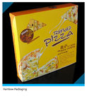 Las cajas de empaquetado del papel atractivo amarillo modificaron el logotipo para requisitos particulares para el empaquetado de la pizza