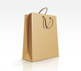 Ropa bolsas de papel modificadas para requisitos particulares 150 gramos, bolsa de papel del papel de Kraft que hace compras