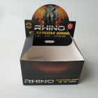Caja de impresión de encargo de papel de la exhibición del rinoceronte para la tarjeta de la ampolla del rinoceronte 69