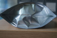 De plata llanos brillantes se levantan el Ziplock de empaquetado de la bolsa de la hoja para el acondicionamiento de los alimentos