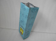 Papel de aluminio lateral azul del escudete que empaqueta, empaquetado del grano de café