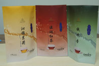 Las bolsitas de té de la muesca de la cremallera/del rasgón que empaquetan final brillante colorido se levantan
